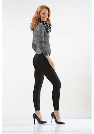 Momslab Kadın Içi Peluşlu Kışlık Termal Tayt Içlik Siyah Kadın Peluş Taytkarışık Xl Siyah