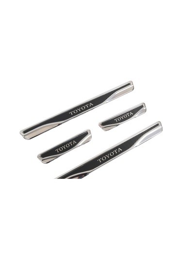 Universal Araç Kapı Eşiği Karbon Krom  4 Parça