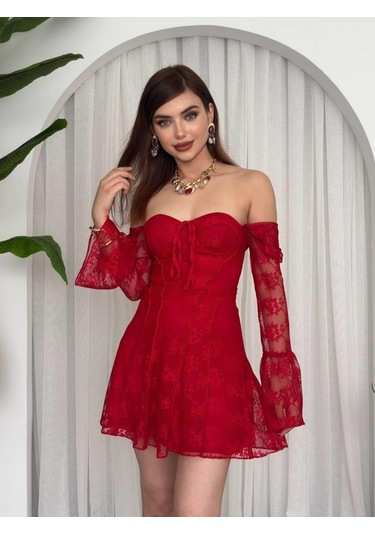 The İstanbul Evita Mini Elbise Altın