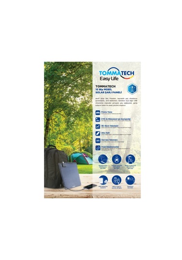 Tommatech 15 Wp Mobil Solar Şarj Paneli