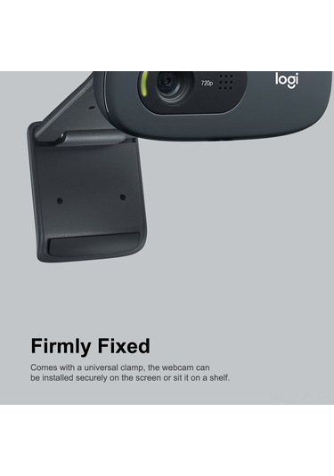 Jeemson Logitech C270 Usb Webcam - 720p/30fps Hd Video, Gürültü Azaltıcı Mikrofon, Otomatik Işık Düzeltme, Evrensel Klem, Siyah