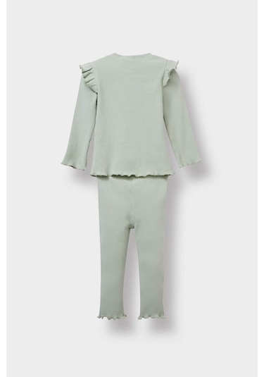 Defacto Kız Bebek 2li Takım Çiçekli Uzun Kollu Fitilli Kaşkorse Tişört Tayt Y1122a225augn1123 Yeşil Defacto Kız Bebek 2li Takım Çiçekli Uzun Kollu Fitilli Kaşkorse Tişört Tayt Y1122a225augn1123 Yeşil