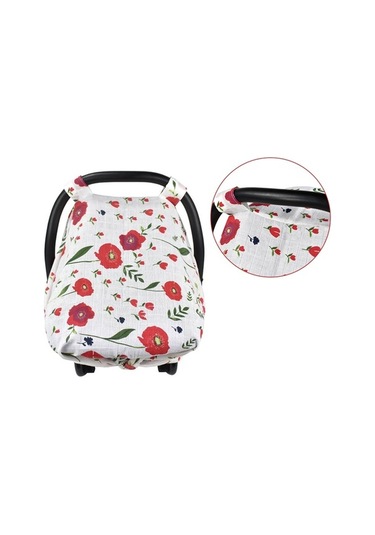 Pazly Bebek Oto Koltuğu Örtüsü - Nefes Alabilir Muslin, 114x90cm, Çok Desen Seçeneği