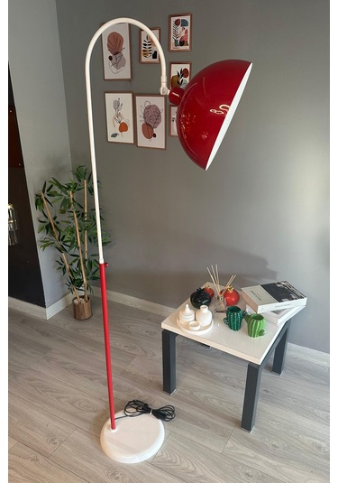 Legend Of North Lambader Hareketli Başlık Modern Dekoratif Metal Oturma Odası Çalışma Odası Lambası Kırmızı