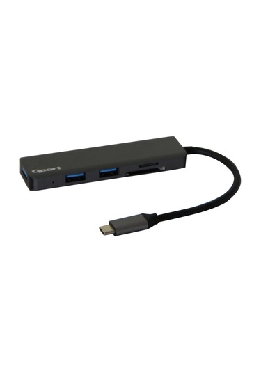 Qport Q-Tu4 Type-C To Usb 3.0 3Port+Sd +Micro Sd +Type-C Çevirici