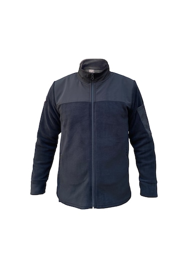 Lukitus Erkek Anti Pilling Tüylenme Yapmaz Polar Sweatshirt Mont Siyah