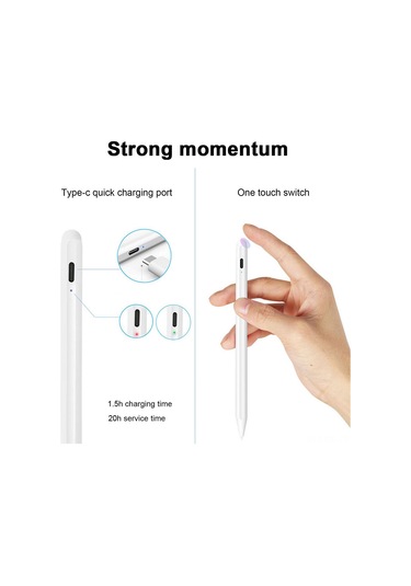 Padalink K10 Aktif Kapasitif Kalem İpad 2018-2020 Mini/air/pro Serisi İçin Yanlış Dokunuşu Engelleme, Doksan Derece Hassasiyetli Dokunmatik Kalem