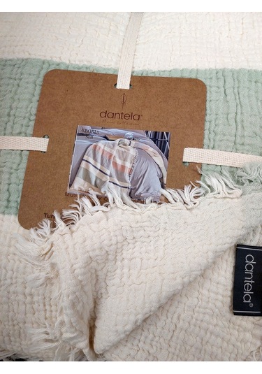 Dantela Gloria Soft Müslin Pamuk Çift Kiş. Yatak Örtüsü 240x260 Krem