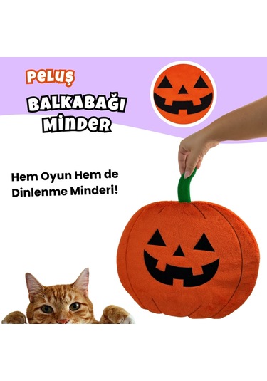 Miyav Kabak Desenli Kedi  Minderi