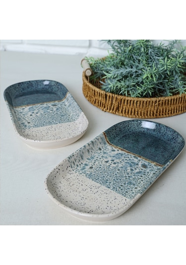 Keramika Colored Noyan Kayık Tabak 28 Cm 2 Adet 19781
