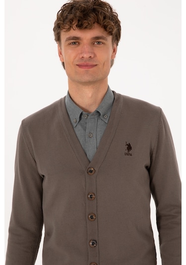 U.s. Polo Assn. Erkek Vizon Hırka Triko 50313702-vr052 Vizon