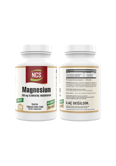 Ncs Magnesium Malat Taurat Glisinat Element Formül 180 Tablet + Nevfix Vitamin D3 Sıvı Sprey 20 ml