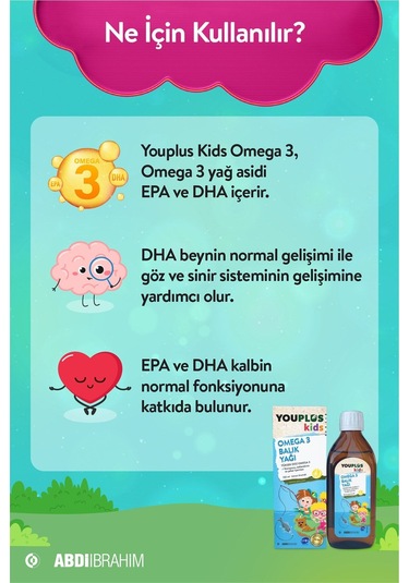 Youplus Kids Omega 3 150 Ml Balık Yağı