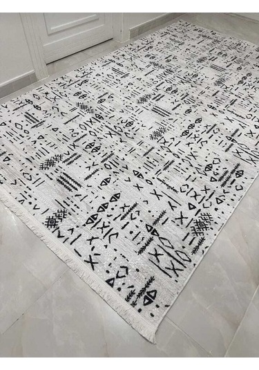 Seria Halı Çin Desen Kaymaz Halı Gri
