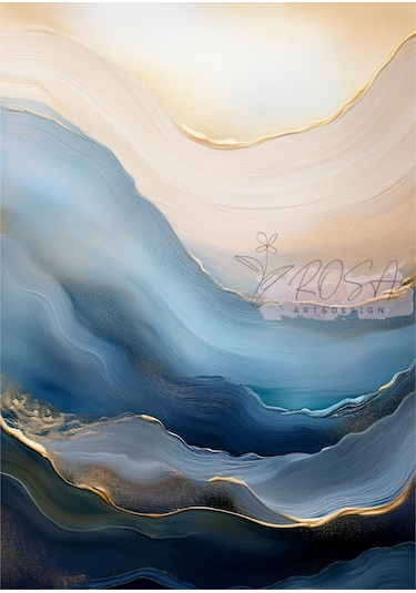 Çerçevesiz Poster Dijital Baskı Dalga - 50x70