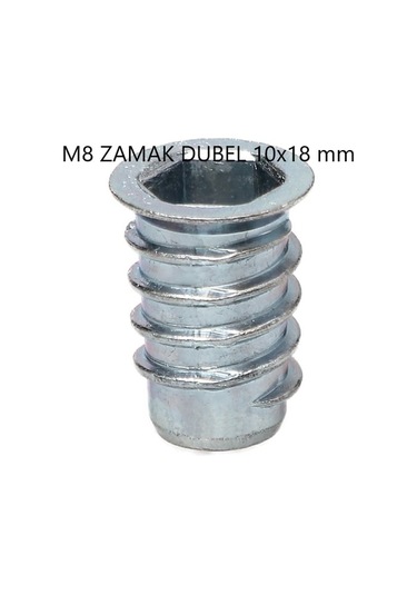 Metal Dübel Mobilya Bağlantı Zamak Vida Yuvası M8 10 X15 10 Adet