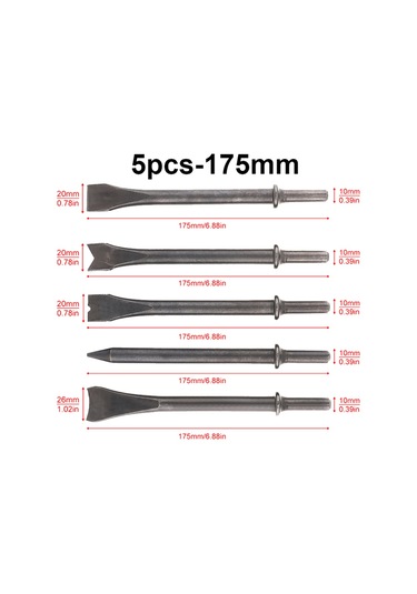Adet/grup Aksesuarlar Sert Çelik Katı Uzun Hava Keski Darbe Başlığı