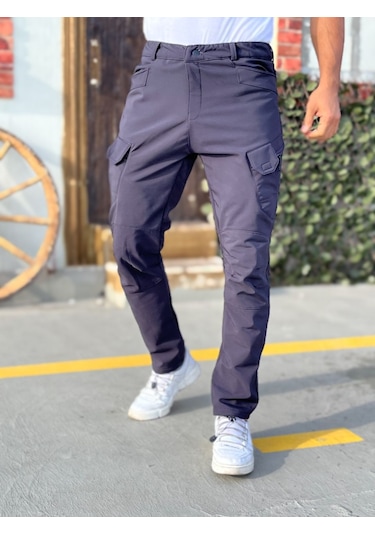 Camp Scoutland Camp591 Outdoor Softshell Su Ve Rüzgara Dayanıklı içi Polarlı Kışlık Erkek Lacivert Taktik Pantolon Lacivert