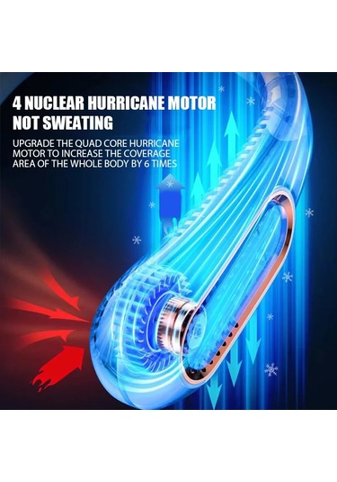 Ambition 3000mah Boyun Fanı Taşınabilir Bıçaksız Mini Usb Şarj