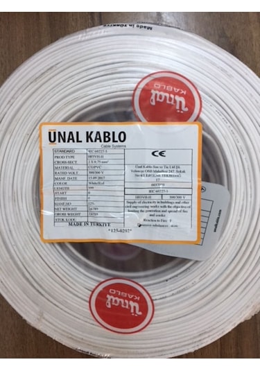 Ünal Marka 2X0.75 Kordon %100 Bakır 5-10-15-20-30-50-100 Metre