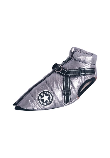 Vkemall Köpekler İçin Kışlık Kalın Pamuklu Göğüs Bağcıklı İki Ayaklı Mont, Siyah, 2xl - Yumuşak, Dayanıklı Ve Pratik