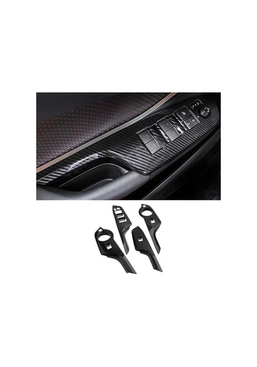 Besthome1 Toyota C-hr 2016-2021 Karbon Fiber Pencere Kaplaması - Kolay Kurulumlu Dekoratif Aksesuar