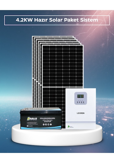4.2kw Hazır Solar Paket 24v Mppt Akıllı İnverter Off-grid Sistem