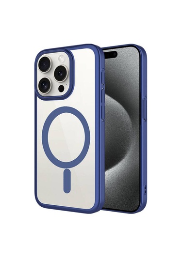 Nihcase Apple Uyumlu iPhone 15 Pro Kılıf Wireless Şarj Özellikli Sert Pc Mat Riksos M-safe Kapak