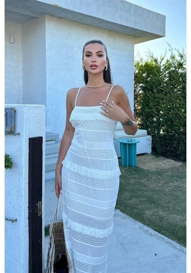 Regina Dantel Detay Elbise 2754-01 Kemi K