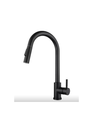 Rudi Armatür Siyah Spiralli Mutfak Eviye Bataryası Siyah