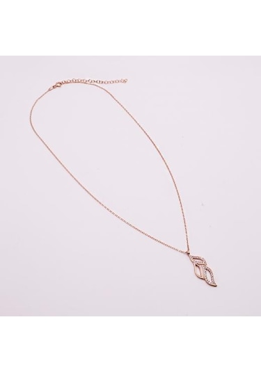 Agakulche Gümüş Yaprak Hayalet Kolye Rose