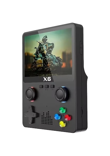 Schitec X6 3.5inç Ips Ekran Taşınabilir Retro El Atari Oyun Konsolu 10000 Oyunlu Tv Bağlanan 32gb Siyah