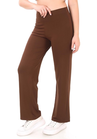 Extra Yumuşak Uzun Viskon Pantolon Home&outdoor-kahverengi Kahverengi