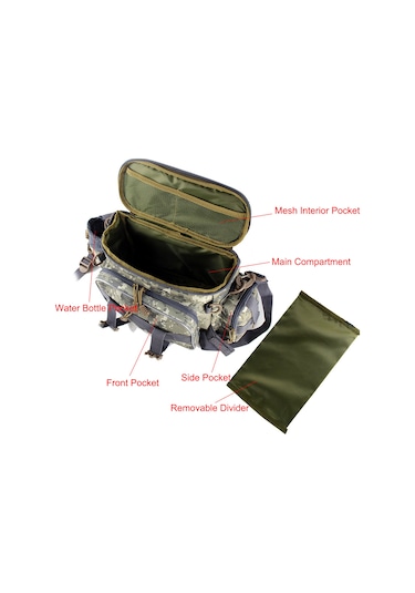 F88 Olta Takımı Çanta Olta Takımı Saklama Çantası Organizatör,siyah