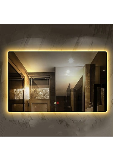 H 80x100cm Buğu Çözücülü Dokunmatik Işıklı Ledli Banyo Aynası