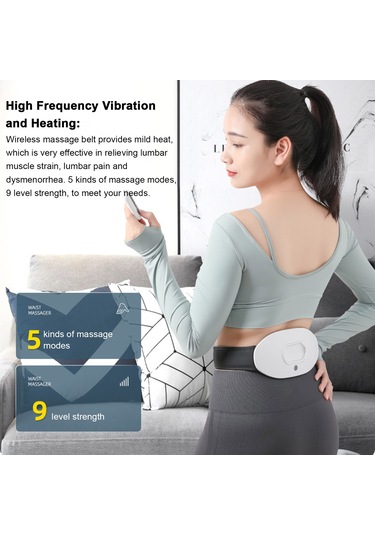 Maiyame Ems Bel Ve Karın Masaj Cihazı, Bölgesel Masaj, 5 Mod, Kırmızı Işık, 5 Saniye Isıtma, Lomber Ağrı Alıcı, Usb Ve Uzaktan Kumandalı Çok Renkli