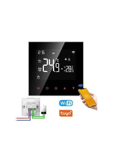 Su/gaz Kazanları İçin Wi Fi Akıllı Termostat, Cep Telefonu Gold