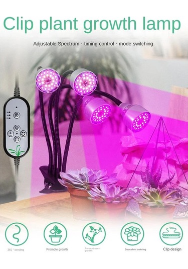 Usb Led Büyümek Işık 2835 Braketi Ile Tam Spektrum 5 V Kapalı Bitki Çiçek Fidesi Veg Çadır Su Geçirmez Phyto Lamba 2 Heads