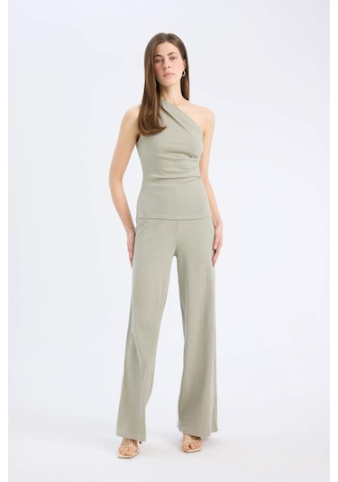 DeFacto Slim Fit Dar Kesim Fitilli Kaşkorse Basic Düz Pantolon E5783AX25SPKH400