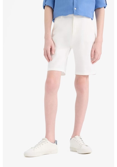 DeFacto Erkek Çocuk Cepli Basic Düz Gabardin Şort C2955A825SMWT32