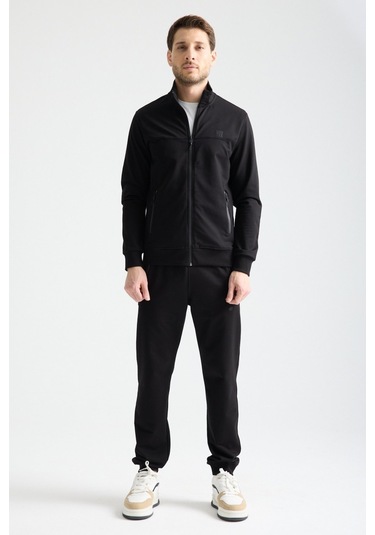 Shooter Sportswear Elit Class Füme Erkek Eşofman Takımı Mevsimlik Kapüşonlu Manşetli Rahat Kalıp Siyah