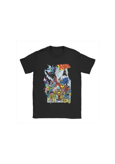 Mınıso X-men Wolverine Karakter Baskılı %100 Pamuk Erkek T-shirt - Kısa Kollu Crewnecknane Nane