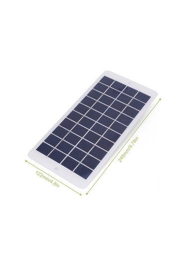 Reedark Beyaz Ip65 Su Geçirmez 4.5w 5v Usb Çıkışlı Polikristal Güneş Paneli - Dış Mekan Telefon Powerbank Şarj Cihazı, Eva Lamine, Dağcı Kanca İle