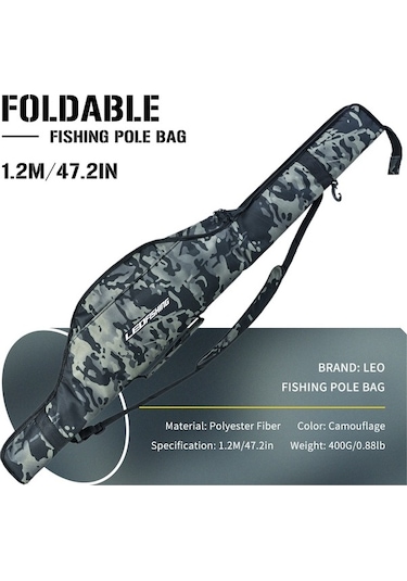 Pazly Katlanabilir Nylon Olta Çantası - Seyahat İçin Hafif & Pratik Taşıma, 3 Boyutlu Seçenek