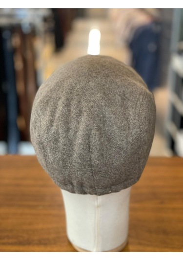 İngiliz London Model Kaşe Kumaş Kasket Şapka Vizon