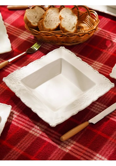 Magistro Kingdom Derin Çorba Kasesi 340 Ml 22x22 Cm 238398058 Beyaz