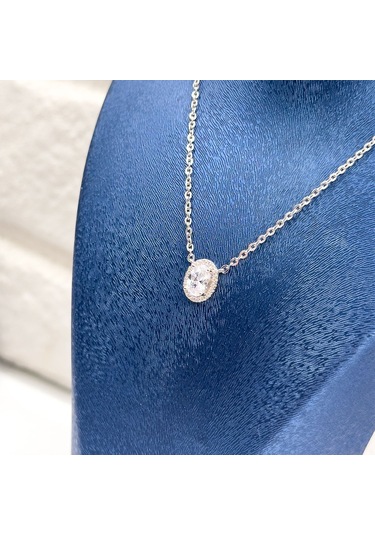 Zirkon Taşlı Oval Gümüş Set Takım Gümüş