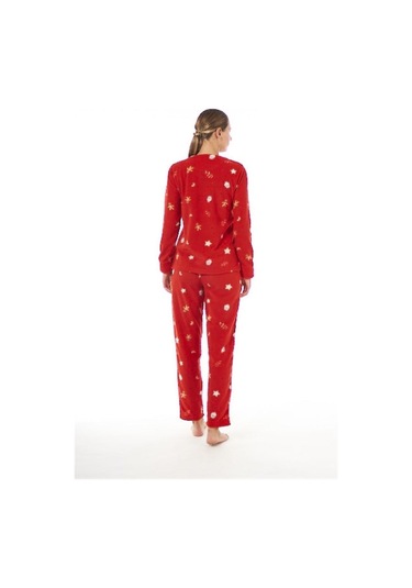 Estiva Desenli Günlük Peluş Polar Bayan Pijama Takım (555360234)