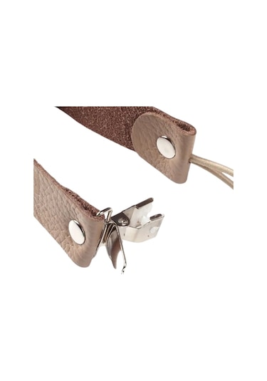 Jusso Deri Korumalı Metal Klipsli Emzik Askısı Somon