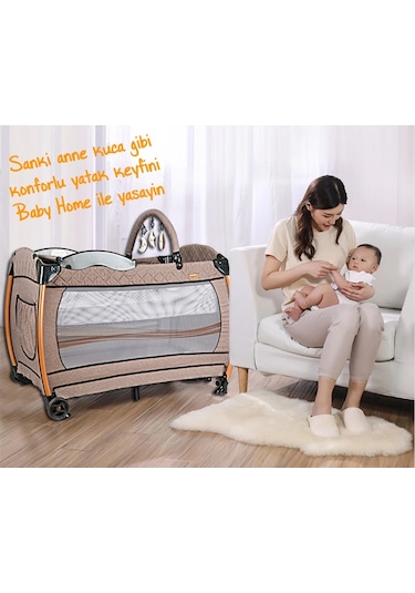 Baby Home 600 Nanny Bebek Oyun Parkı Yatak + Sünger Yatak